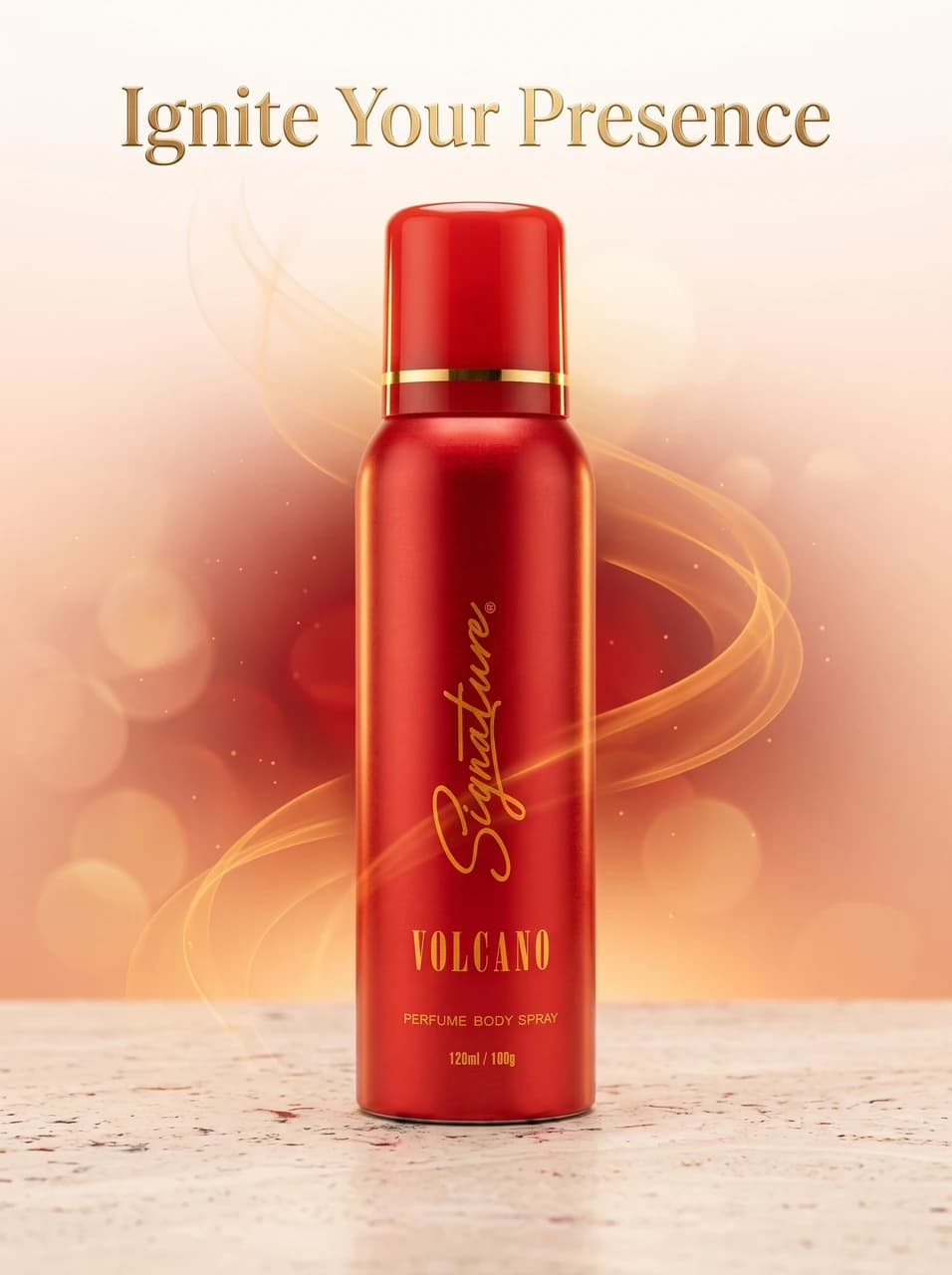 Signature Volcano Deodorant Body Spray for Men – 120 ml