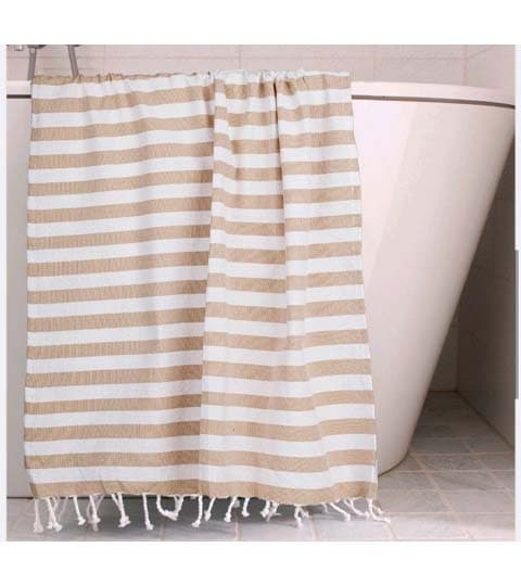 Pure Cotton Thin Towels with Tassels – Soft Lightweight Bath & Beach Towel