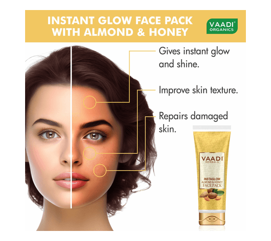 Vaadi Organics - Instaglow Almond & Honey Face Pack (120 gms) daily essentials & lifestyle