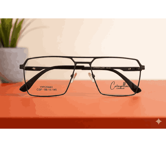 No Brand Original Branded Metal Frame Caterpillar Original Prescription Eyeglass Frame for Men & Women daily essentials &… — image 1 of 2