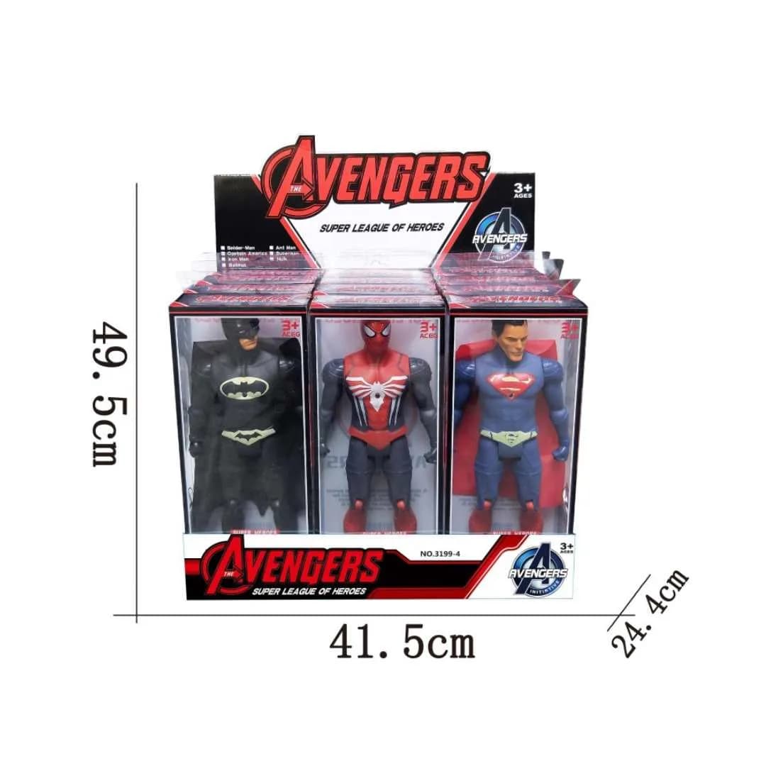 Super Hero Action Figure Set – Batman, Spider-Man & Superman 12-Inch 3-Pack