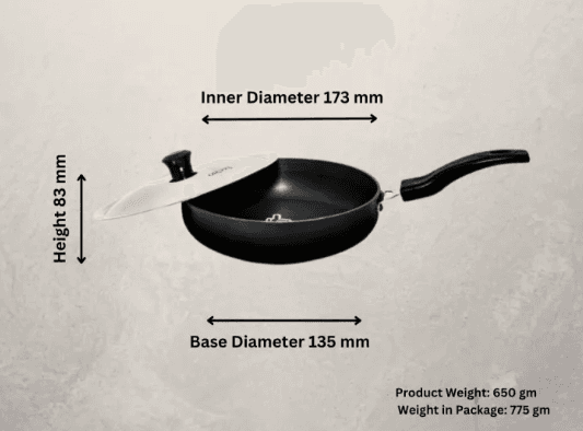 Presto Presto Black Hard Anodized Fry Pan 180mm with Stainless Steel Lid daily essentials & lifestyle