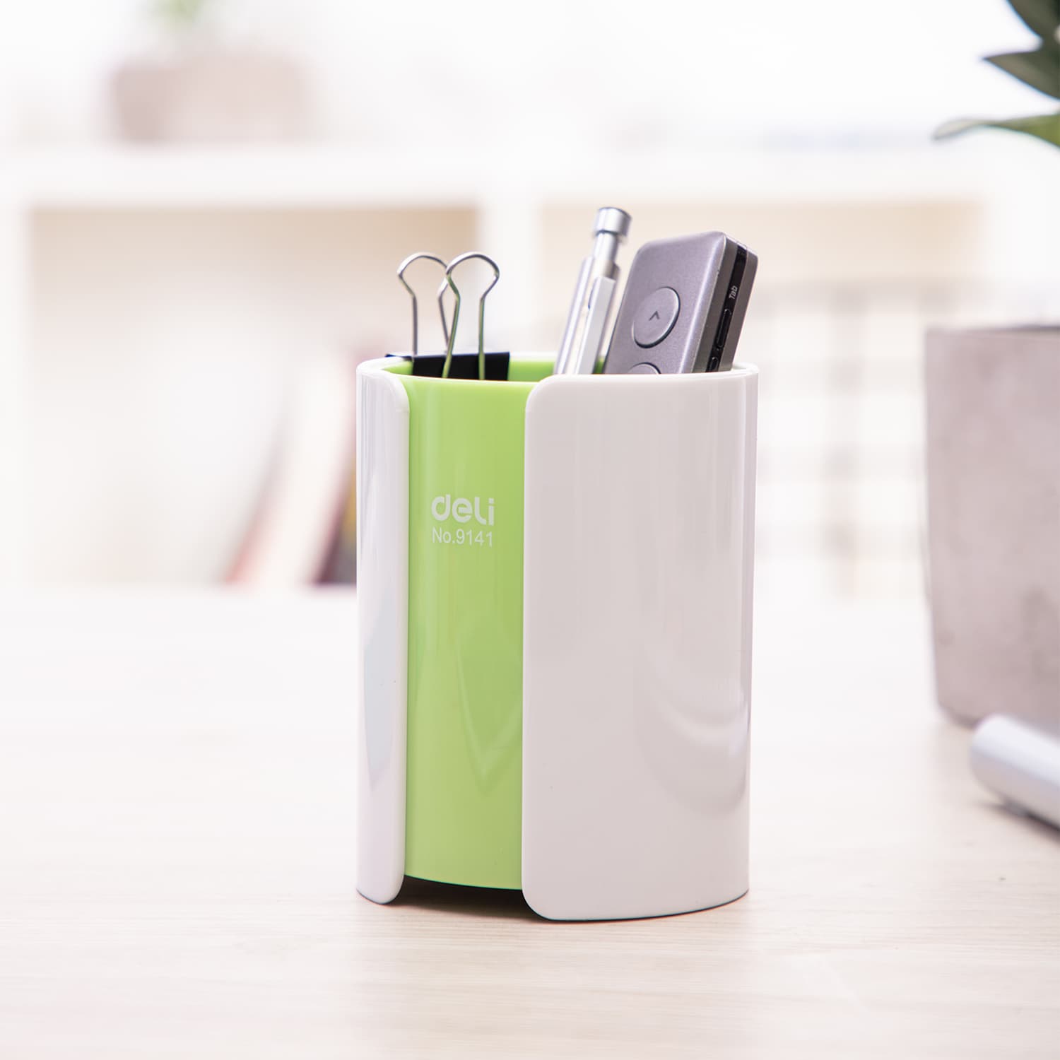 Deli Deli E9141 Dual Color Pen Holder | Desk Organizer Pen Stand stationary, toys & sports — image 1 of 3