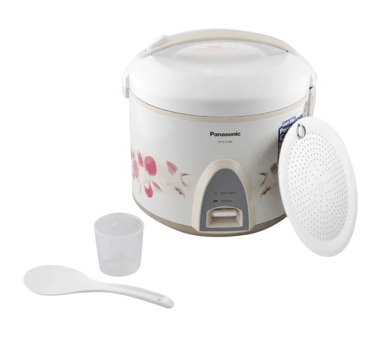 Panasonic - Panasonic 1.8 ltr Jar cooker with Warmer and additional Anodized aluminum cooking pan rice cooker SR-KA18A(R2P) - Big Digital