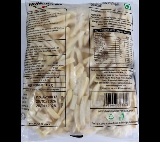 French Fries 1kg – Crispy & Delicious Frozen French Fries daily essentials & lifestyle
