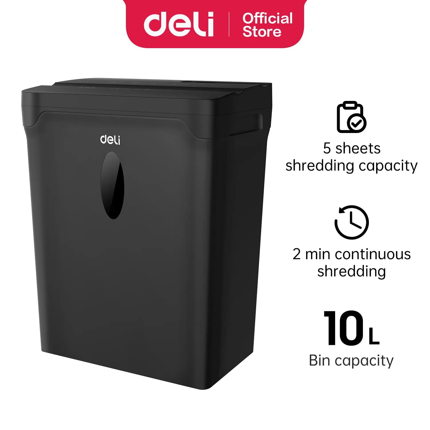 Deli ET014 P4 Small Paper Shredder