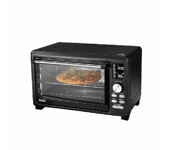 GLEN Digital Oven Toaster Griller (OTG) 23 Litres with Convection, Motorized Rotisserie, 1500W – Black 5023DIGI