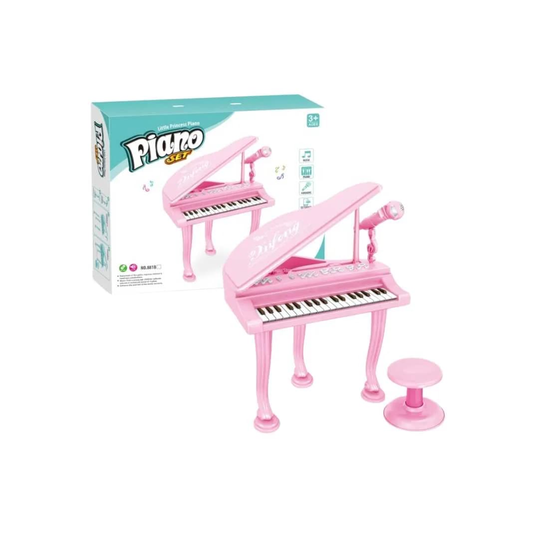 Little Princess Grand Piano Toy Set with Microphone & Stool