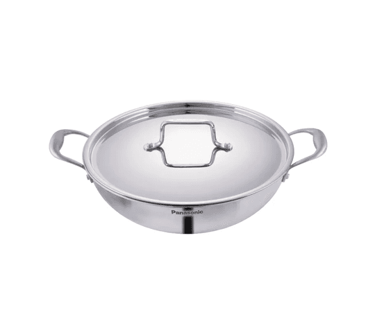Panasonic - Panasonic ND-KA28SW 28M/ 4.0L Triply IB Kadai with SS Lid - Big Digital