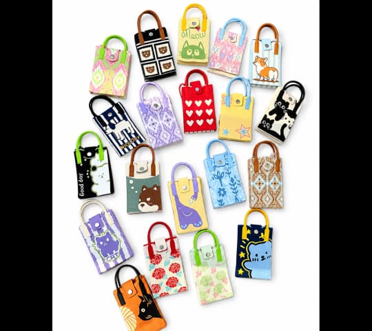 Mini Cartoon Print Tote Bag Collection | Cute Reusable Handbag (Per Piece)