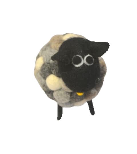 Mithila Handmade Felt Sheep Decor – Nepalese Handicraft Home Decoration