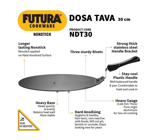 Hawkins - Hawkins NDT30 Nonstick Dosa Tava - Big Digital