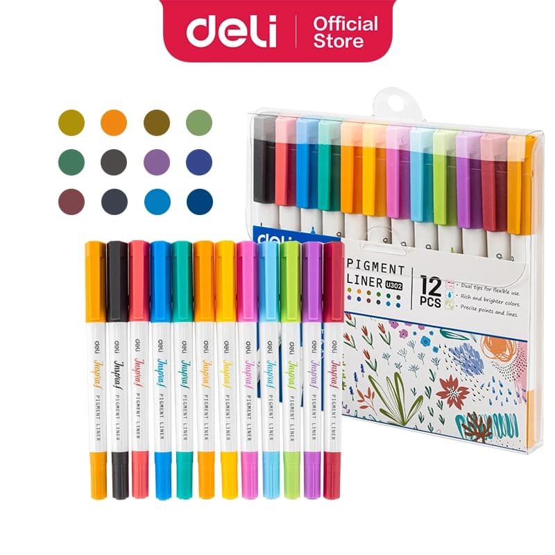 Deli EU302 Pigment Liner Fine Tip Drawing & Sketch Pen