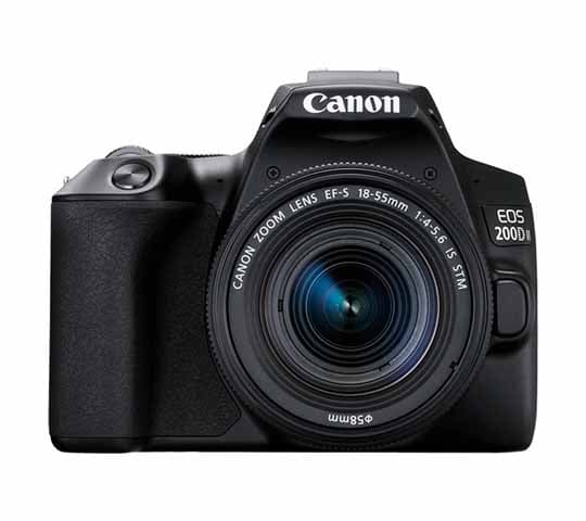 Canon EOS 200D II 24.1MP DSLR Camera with EF-S 18-55mm f/4 IS STM Lens (Black) – 4K Video, WiFi & Bluetooth