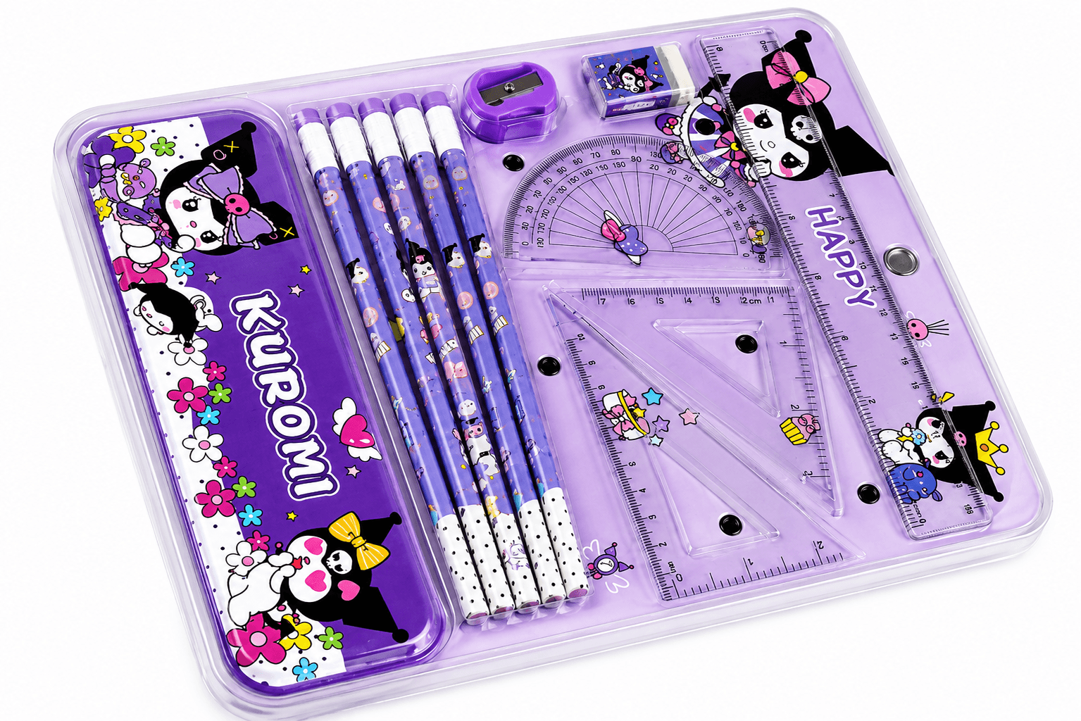 No Brand Kuromi Purple Stationery Set – Cute School & Office Supplies Kit stationary, toys & sports