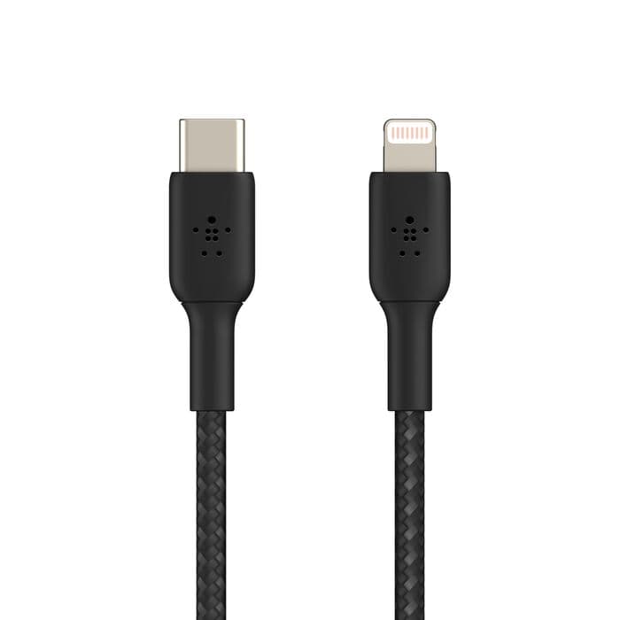 Belkin Belkin BoostCharge Braided USB-C to Lightning Cable 30W 2M Black CAA004bt2MBK – Fast Charging Cable for iPhone… — image 1 of 3