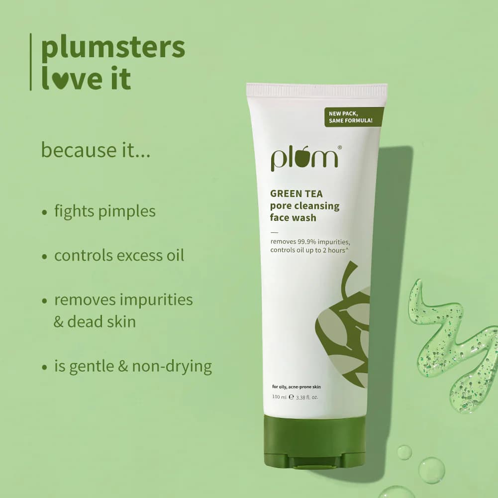 Plum Plum Green Tea Pore Cleansing Face Wash 3.38 fl oz (100ml) daily essentials & lifestyle