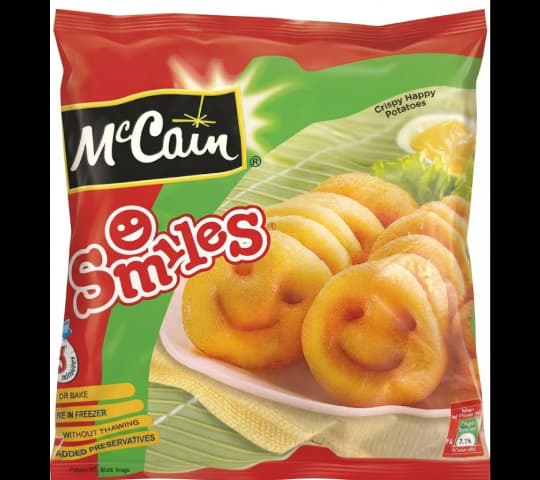 McCain Smiles 415gm – Crispy Potato Snacks