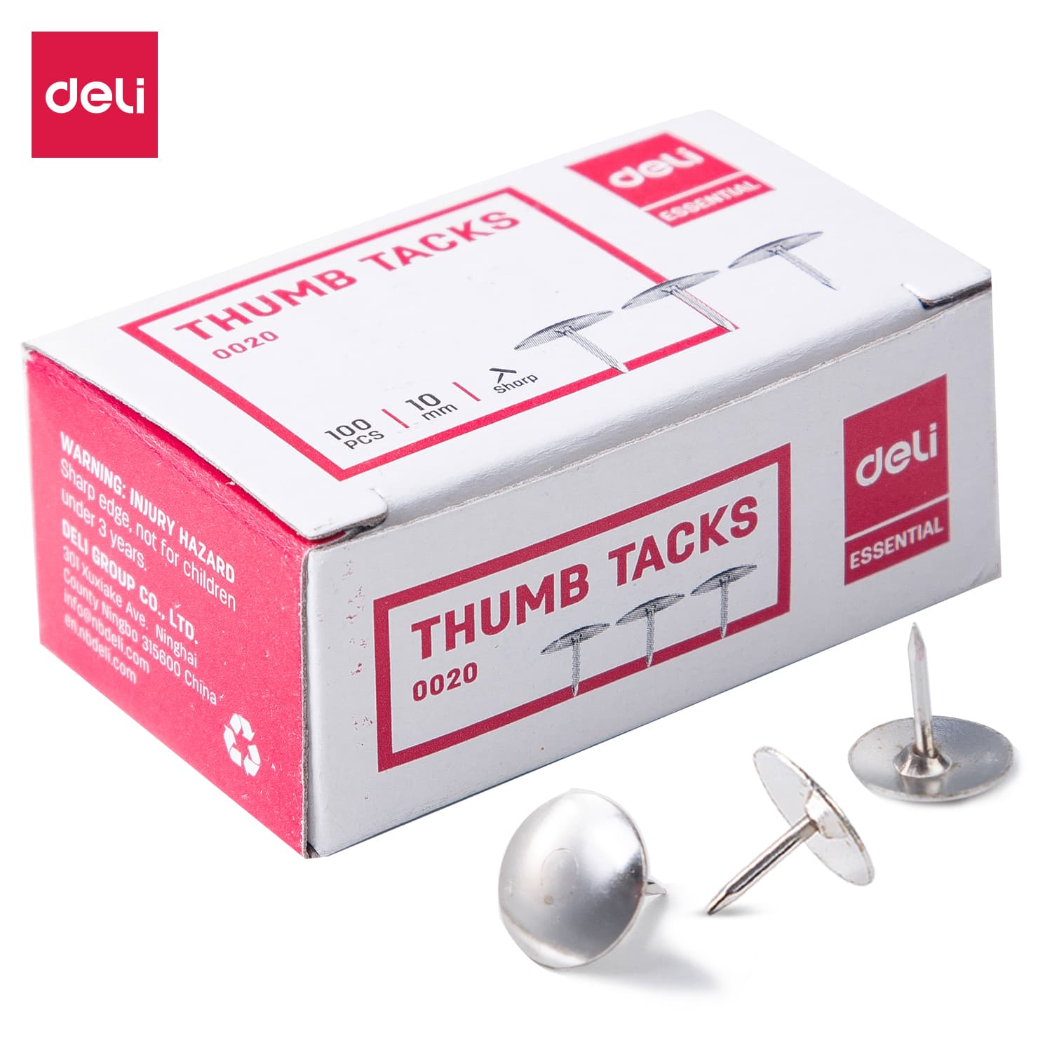 Deli Deli E0020 Thumb Tack – Durable Push Pins for Notice Boards, Cork Boards & Office Use stationary, toys & sports — image 1 of 4