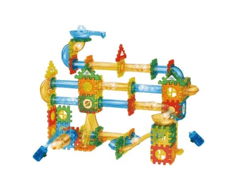 Light-Up Pipeline Marble Run Building Set – 172-Piece Glow & Flicker STEM Toy