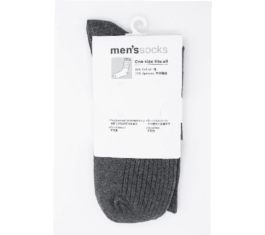 Bossini Cotton Socks – Dark Gray | Comfortable Everyday Socks daily essentials & lifestyle