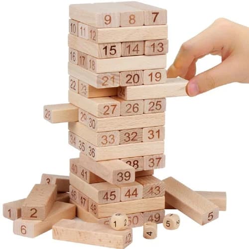 Happy Hours HappyHours Zenga Stacking Block Game Educational Balance Toy stationary, toys & sports