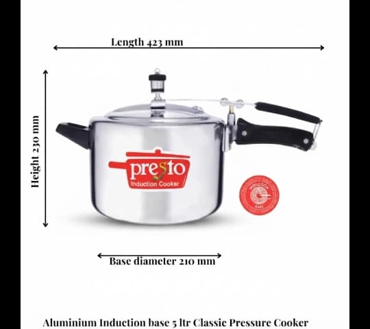 Presto Presto Aluminium Induction Inner Lid Pressure Cooker Classic 5 Litre daily essentials & lifestyle