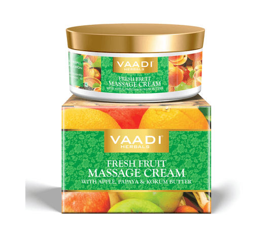 Vaadi Organics - Fresh Fruit Massage Cream with Apple, Orange, Papaya & Kokum Butter (150 gms) - VH0469