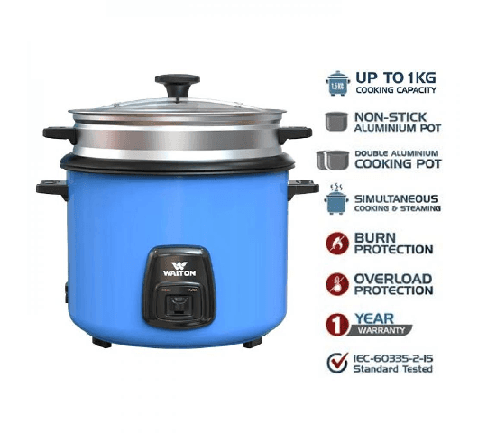Walton WRC-SGAE180 Food Steamer & Rice Cooker 1.8L – 700W Automatic Keep Warm