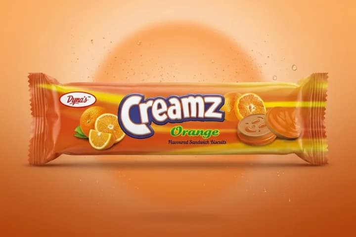 Dynas Dyna's Creamz Sandwich Orange Biscuits – Crispy Biscuits with Creamy Orange Filling daily essentials & lifestyle