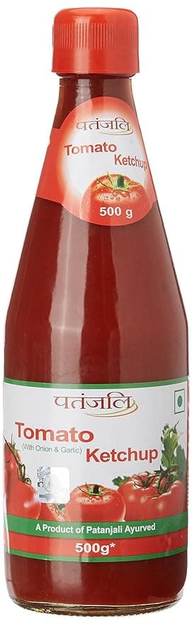 Patanjali Tomato Ketchup 500g | Delicious Tomato Sauce for Snacks & Meals
