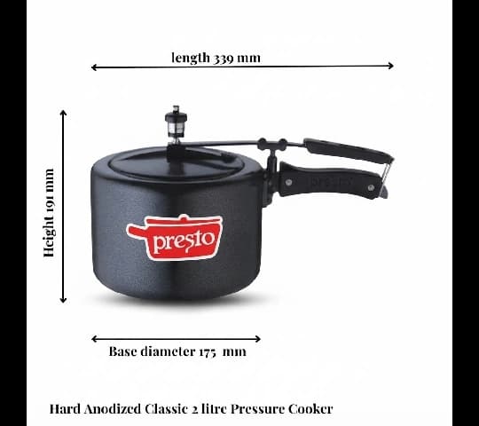 Presto Presto Pressure Cooker Aluminium Hard Anodized Classic Inner Lid 2 Litre daily essentials & lifestyle