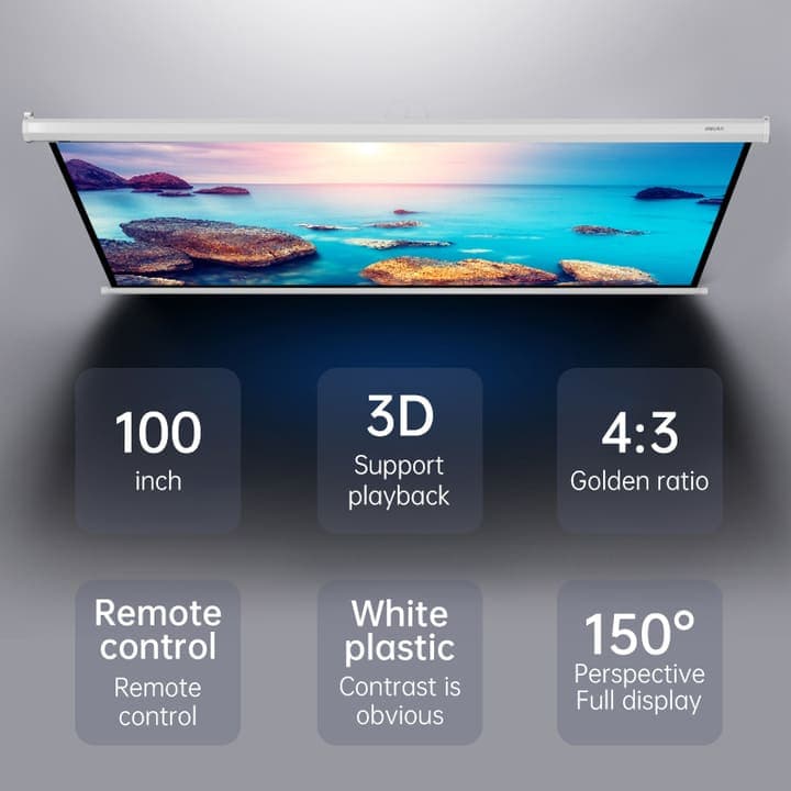 DELI Deli E50440-EU 100 Inch Electric Suspension Projector Screen electronics — image 1 of 3