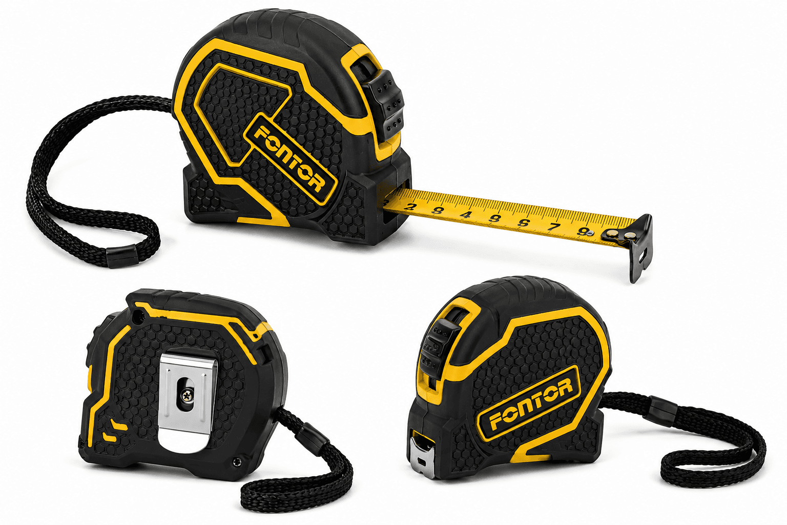 Fontor Fontor Measuring Tape 5M x 25MM HMT025025 – Heavy Duty Steel Measuring Tape with Lock Button hardware & machinery