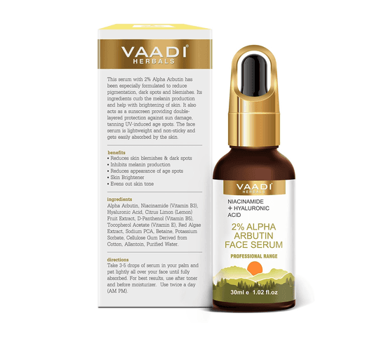 Vaadi Organics Vaadi Organics - 2% Alpha Arbutin Face Serum With Niacinamide & Hyaluronic Acid (30 ml) - VH0686 daily…