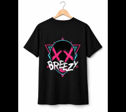 Breezy T-Shirt for Men – Black | Sizes S, M, L, XL, XXL