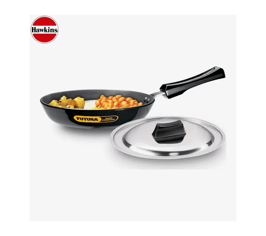 Hawkins - Hawkins AF22S Hard Anodised Frying Pan With Stainless Steel lid