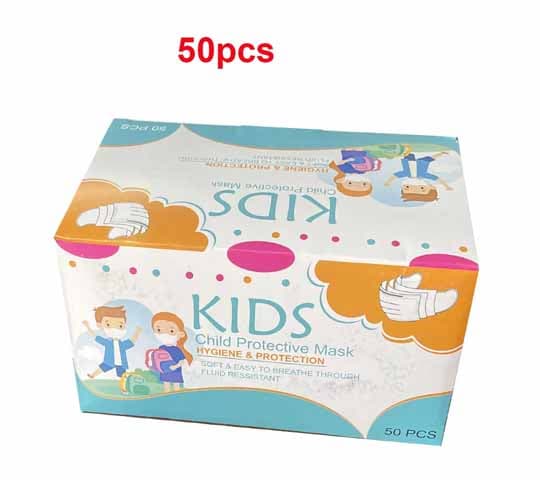 Kids Disposable Face Mask – 3 Ply Protective, Breathable & Comfortable Child Safety Mask for School & Travel