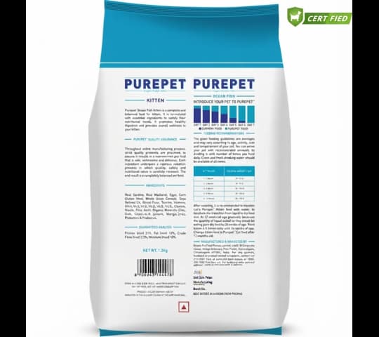 Purepet Ocean Fish Adult Dry Cat Food 3kg daily essentials & lifestyle