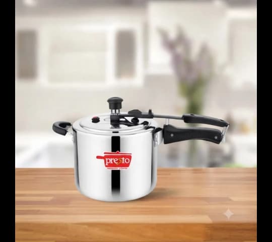 Presto Presto Stainless Steel Classic Inner Lid Pressure Cooker 5 Litre | Induction Base | Durable SS Cooker daily…