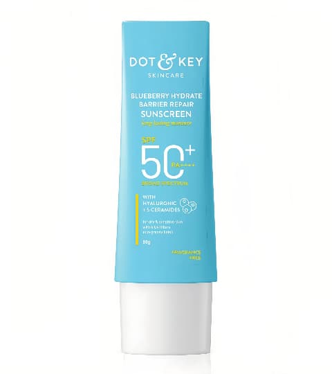 DOT & KEY Blueberry Hydrating Sunscreen SPF 50 PA++++ 50 g UVA/UVB Protection Lightweight Non-Greasy Formula