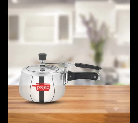 Presto Presto Stainless Steel Contura Inner Lid Pressure Cooker 2 Litre | Induction Base | 2L SS Cooker daily essentials &…