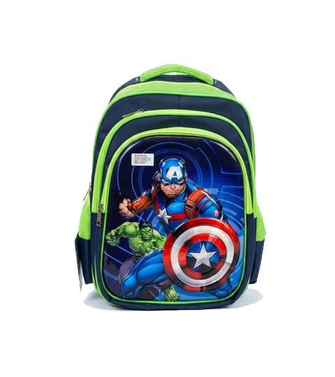 Marvel Captain America and Hulk Backpack Model 1053 – Kids School Bag
