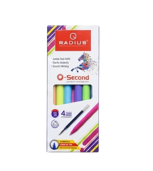 Radius Radius Liquid Ink Pen Pack of 12 Smooth Writing Rollerball Pens stationary, toys & sports