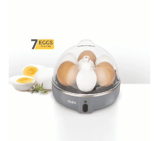 GLEN Egg Boiler 350W with 7 Egg Capacity, 1 Poaching Cup & Auto Shut-Off – 3040EB7