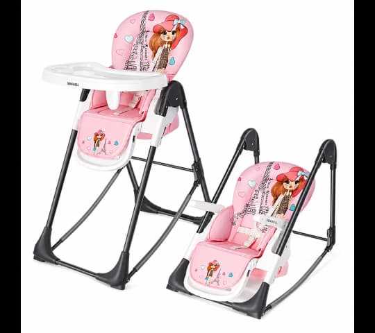 BabyLioni Deluxe 2-in-1 Infant-to-Toddler Rocker – Portable Baby Seat with Soothing Vibrations & Toy Bar