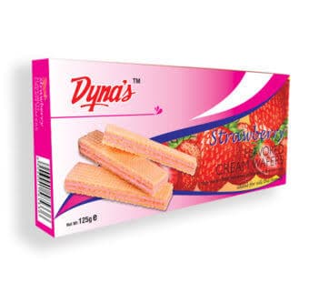 Dynas Dyna's Strawberry Wafers 100g | Crispy Strawberry Cream Wafer Biscuits daily essentials & lifestyle